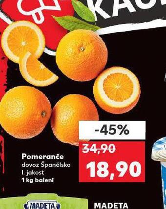 Kaufland Pomeranče nabídka