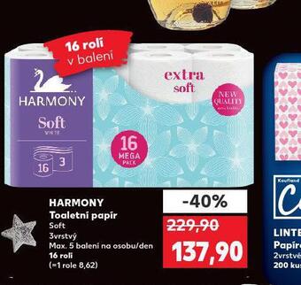 Kaufland Harmony toaletní papír nabídka
