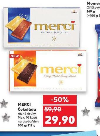 Kaufland Merci čokoláda nabídka