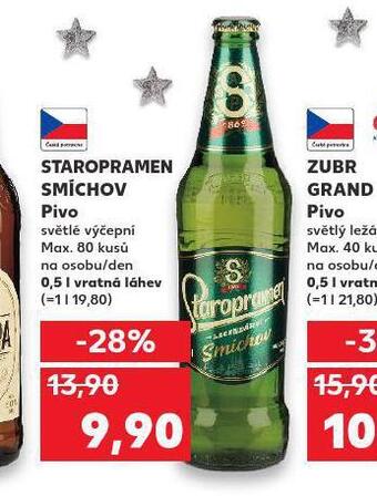 Kaufland Pivo staropramen smíchov nabídka