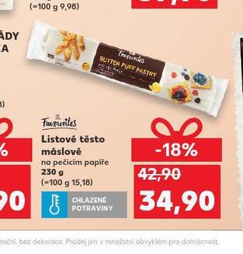 Kaufland Listové těsto máslové nabídka