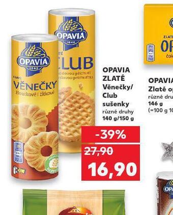 Kaufland Opavia zlaté věnečky / club sušenky nabídka
