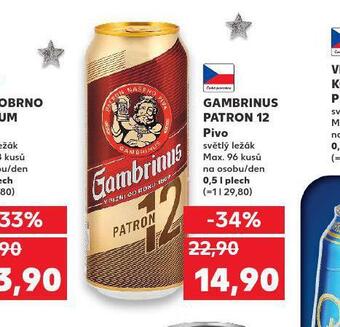 Kaufland Pivo gambrinus patron 12 nabídka