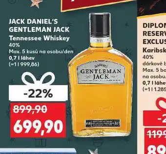 Kaufland Jack daniel´s gentleman jack tennessee whiskey nabídka