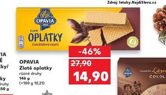 Kaufland Opavia zlaté oplatky nabídka