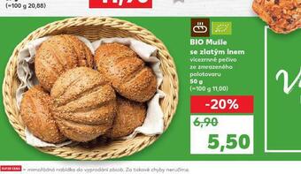 Kaufland Bio mušle se zlatým lnem nabídka