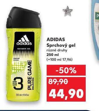 Kaufland Adidas sprchový gel nabídka
