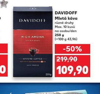 Kaufland Davidoff mletá káva nabídka