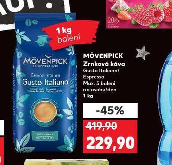 Kaufland Mövenpick zrnková káva nabídka