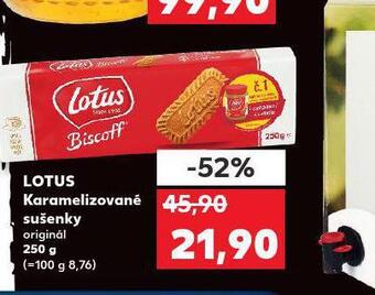 Kaufland Lotus karamelizované sušenky nabídka