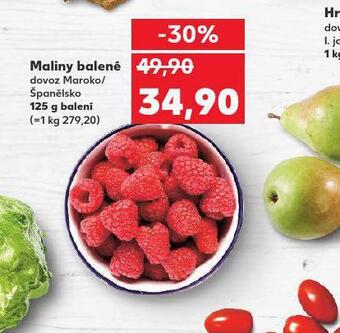 Kaufland Maliny balené nabídka