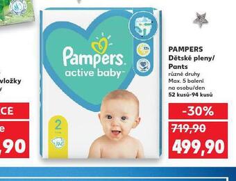Kaufland Pampers dětské plenky nabídka
