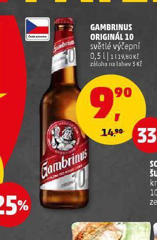 Penny Market Pivo gambrinus originál nabídka