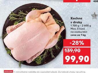 Kaufland Kachna s droby nabídka