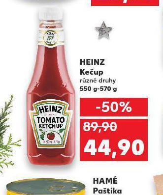 Kaufland Heinz kečup nabídka