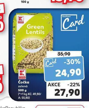 Kaufland Čočka zelená nabídka