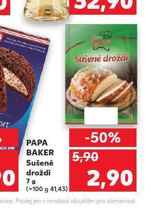 Kaufland Papa baker sušené droždí nabídka