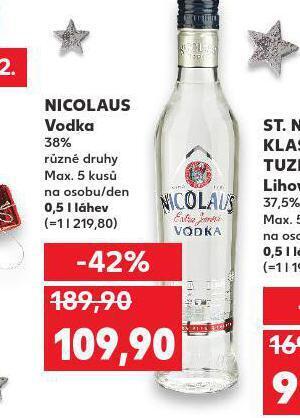 Kaufland Nicolaus vodka nabídka