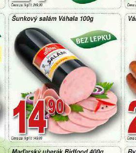 Hruška Šunkový salám nabídka
