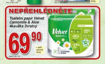 Hruška Velvet toaletní papír nabídka