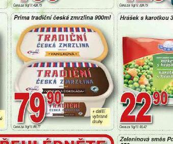 Hruška Prima tradiční česká zmrzlina nabídka