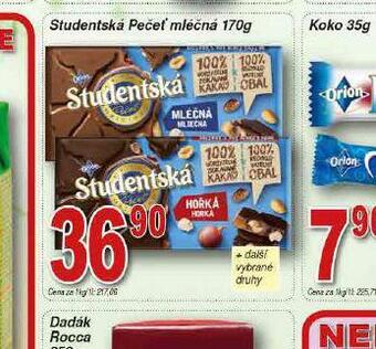 Hruška Orion studentská pečeť nabídka