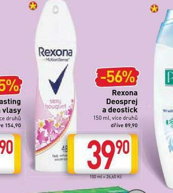 Billa Rexona deosprej a deosticks nabídka