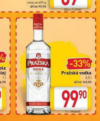 Billa Pražská vodka nabídka