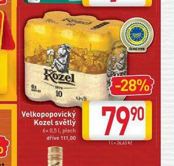 Billa Pivo velkopopovický kozel nabídka