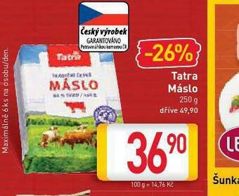 Billa Tatra máslo nabídka
