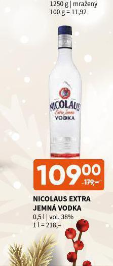 Terno Nicolaus extra jemná vodka nabídka