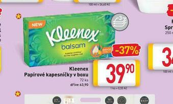 Billa Kleenex papírové kapesníčky v boxu nabídka