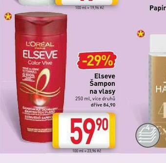 Billa Loreal elseve šampon nabídka