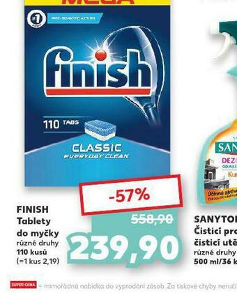 Kaufland Finish tablety do myčky nabídka
