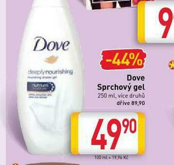 Billa Dove sprchový gel nabídka