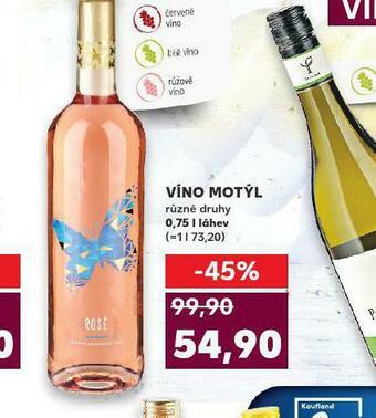 Kaufland Víno motýl nabídka