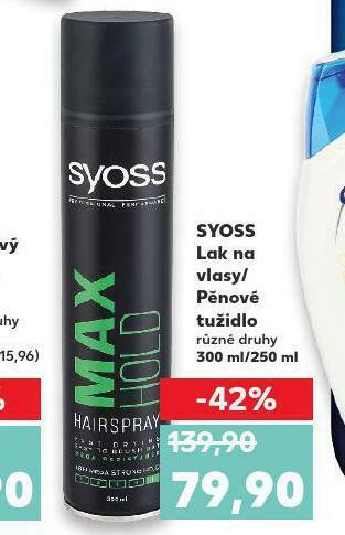 Kaufland Syoss lak na vlasy, tužidlo nabídka