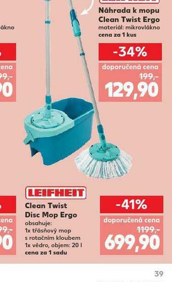 Kaufland Clean twist disc mop ergo nabídka