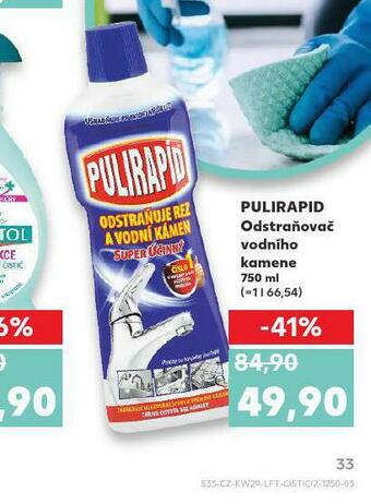 Kaufland Pulirapid odstraňovač vodního kamene nabídka