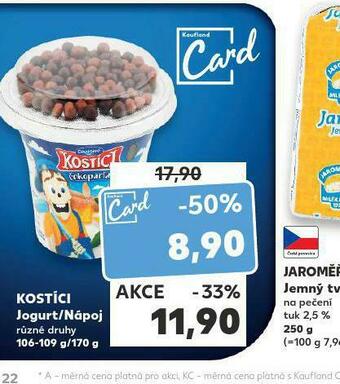 Kaufland Kostíci jogurt / nápoj nabídka