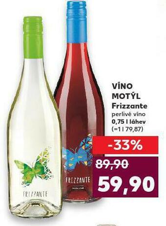 Kaufland Víno motýl frizzante nabídka