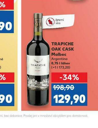 Kaufland Trapiche oak cask malbec nabídka