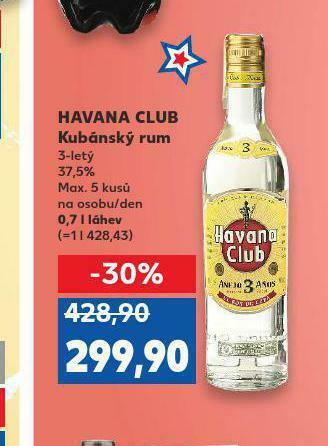 Kaufland Havana club kubánský rum nabídka