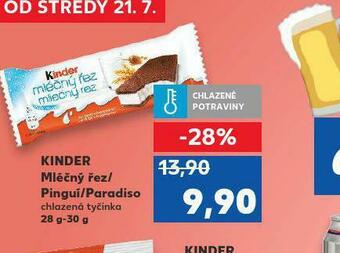Kaufland Kinder mléčný řez nabídka