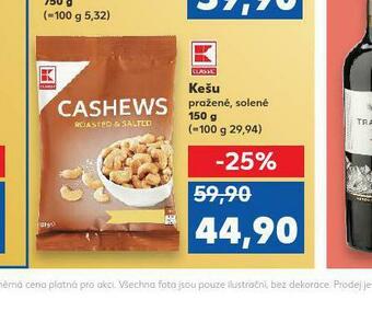Kaufland Kešu pražené, solené nabídka