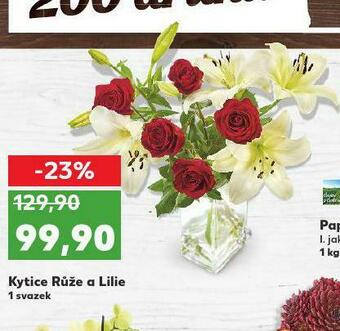Kaufland Kytice růže a lilie nabídka