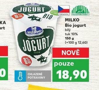 Kaufland Milko bio jogurt nabídka