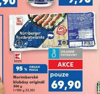 Kaufland Norimberské klobásy originál nabídka