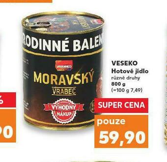Kaufland Veseko hotové jídlo nabídka