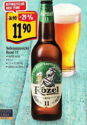 Albert Pivo velkopopovický kozel 11 nabídka